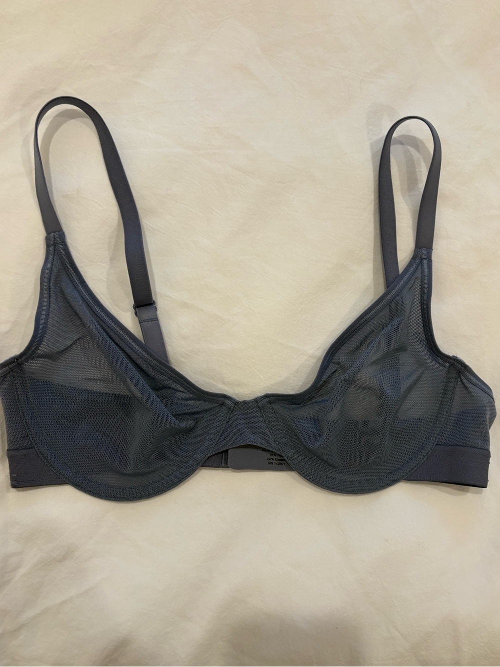 Sieve demo underwire bra in slate blue - Picture 3 of 5